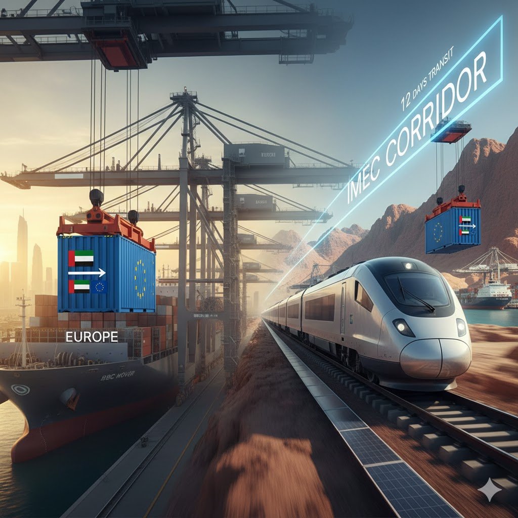 IMEC shipping corridor map 2026